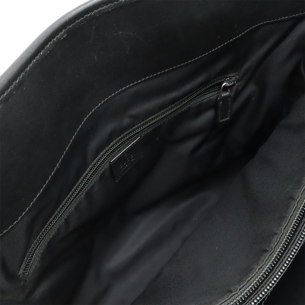 Gucci Business Briefcase Document Purse Nylon Canvas Black Silver — view 6
