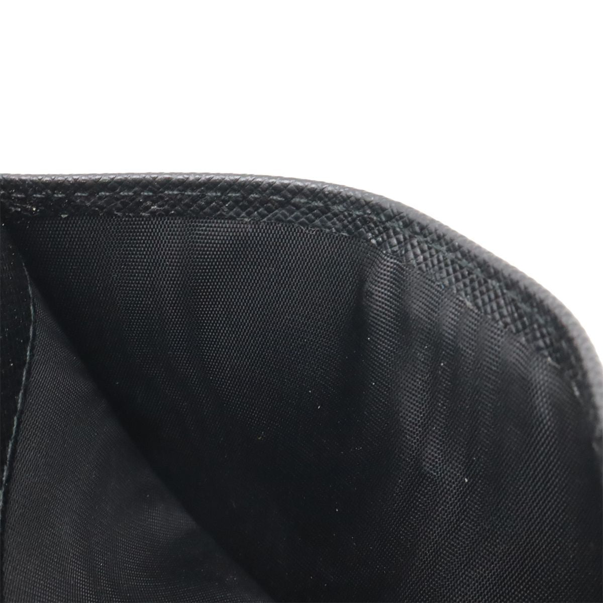Prada Saffiano Triangle Logo Card Case Business Holder Coin Purse Leather Nero — view 8