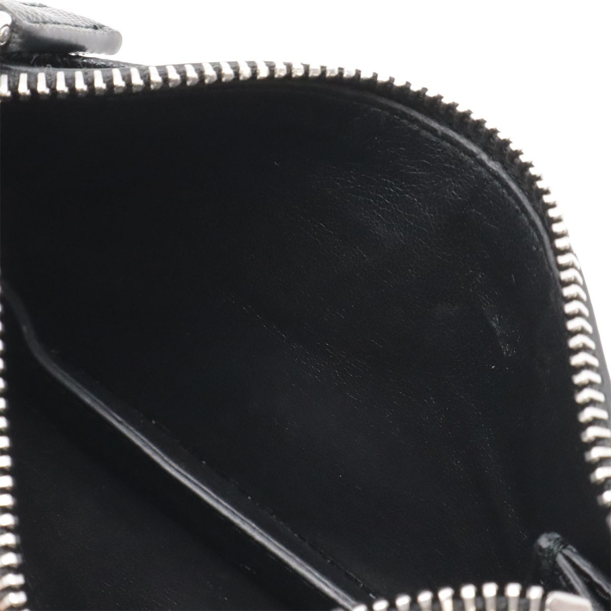 Prada Saffiano Triangle Logo Card Case Business Holder Coin Purse Leather Nero — view 7