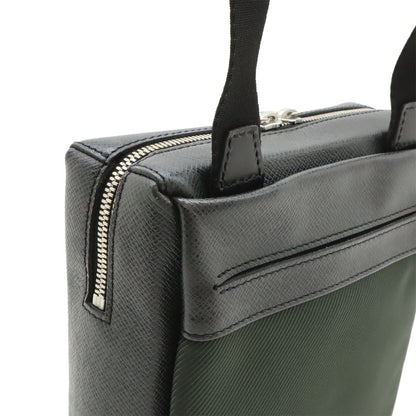 Louis Vuitton Taiga Sayan Shoulder Bag Crossbody Leather Canvas Ardoise Black — view 4