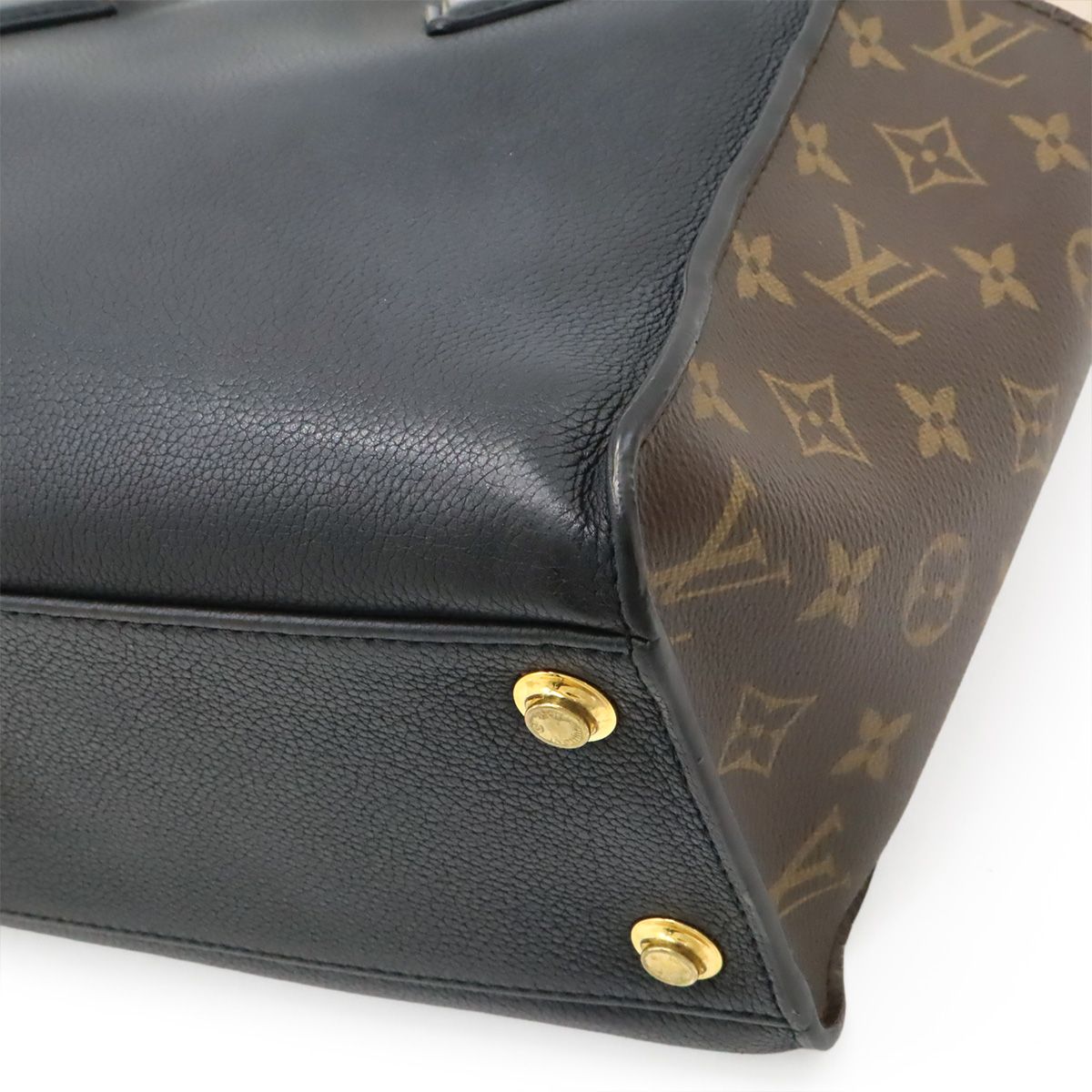 Louis Vuitton Monogram on My Side MM 2-Way Shoulder Bag Leather Noir Black — view 3