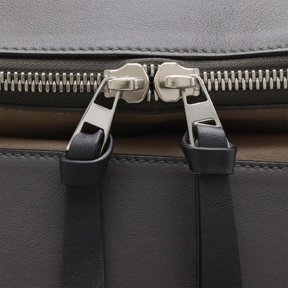 Loewe Goya Backpack Calfskin Leather Mocha Brown Gray Black Silver — view 5