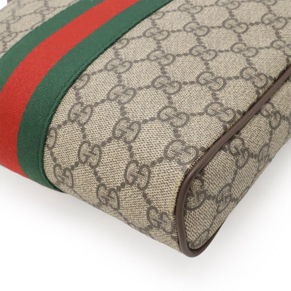 Gucci Ophidia GG Small Messenger Bag Supreme Sherry Line Leather Beige Mocha — view 3