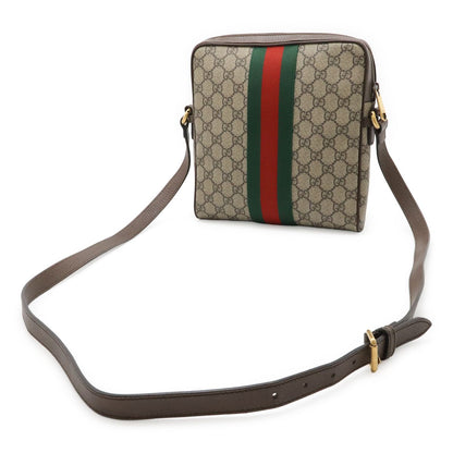 Gucci Ophidia GG Small Messenger Bag Supreme Sherry Line Leather Beige Mocha — view 2