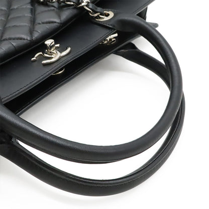 Chanel Quilted CC Logo Portobello Tote 2-Way Shoulder Bag Chain Leather Black — view 4