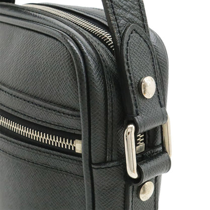Louis Vuitton Taiga Dimitri Shoulder Bag Crossbody Leather Ardoise Black Silver — view 4