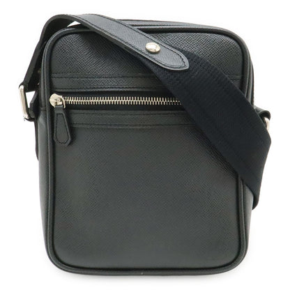 Louis Vuitton Taiga Dimitri Shoulder Bag Crossbody Leather Ardoise Black Silver