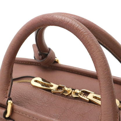 Loewe Amazona 28 Anagram Mini Boston Bag Leather Terracotta Pink Gold — view 6