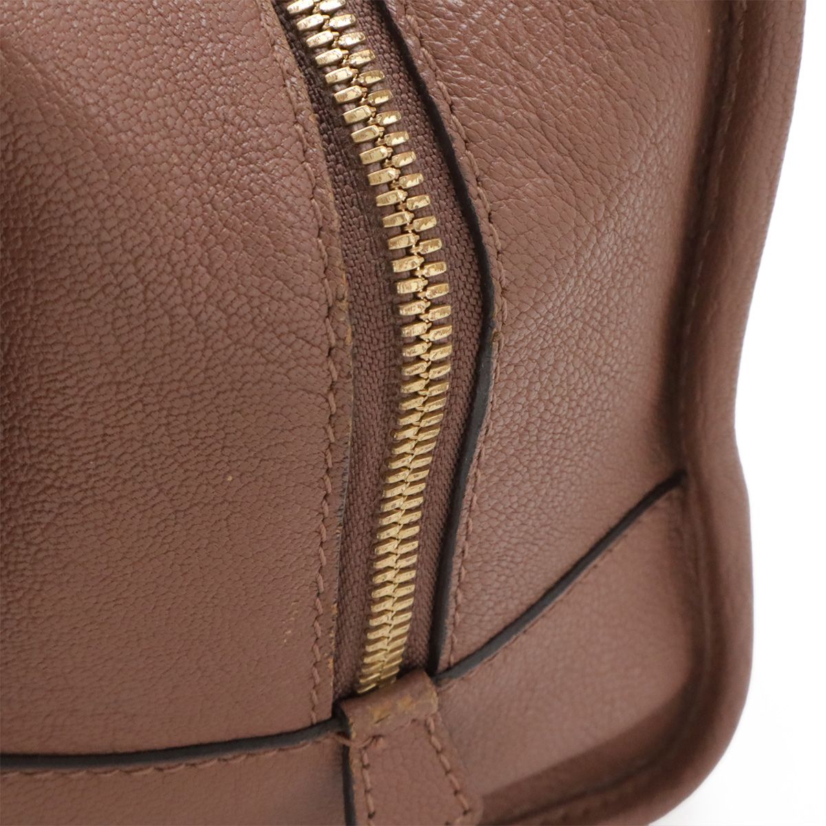 Loewe Amazona 28 Anagram Mini Boston Bag Leather Terracotta Pink Gold — view 5
