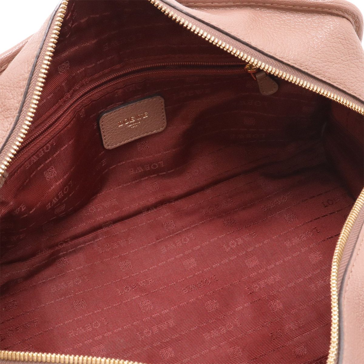 Loewe Amazona 28 Anagram Mini Boston Bag Leather Terracotta Pink Gold — view 8