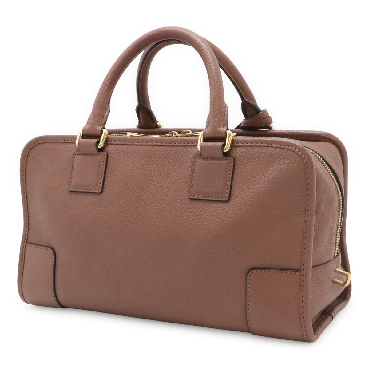 Loewe Amazona 28 Anagram Mini Boston Bag Leather Terracotta Pink Gold — view 2