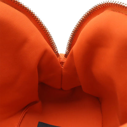 Hermes Bolide Pouch 16 Mini Cosmetic Makeup Case Cotton Canvas Orange Natural — view 6