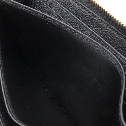 Louis Vuitton Monogram Empreinte Zippy Wallet Zip Around Leather Noir Black — view 7