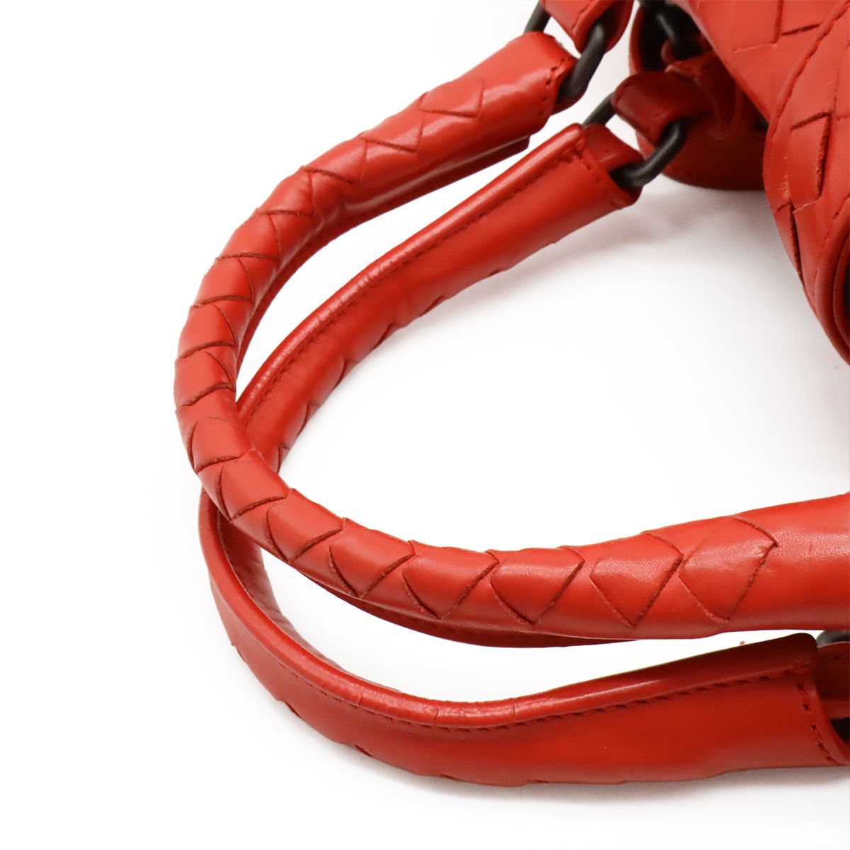 Bottega Veneta Intrecciato Small Rome Bag Handbag 2-Way Shoulder Leather Red — view 5