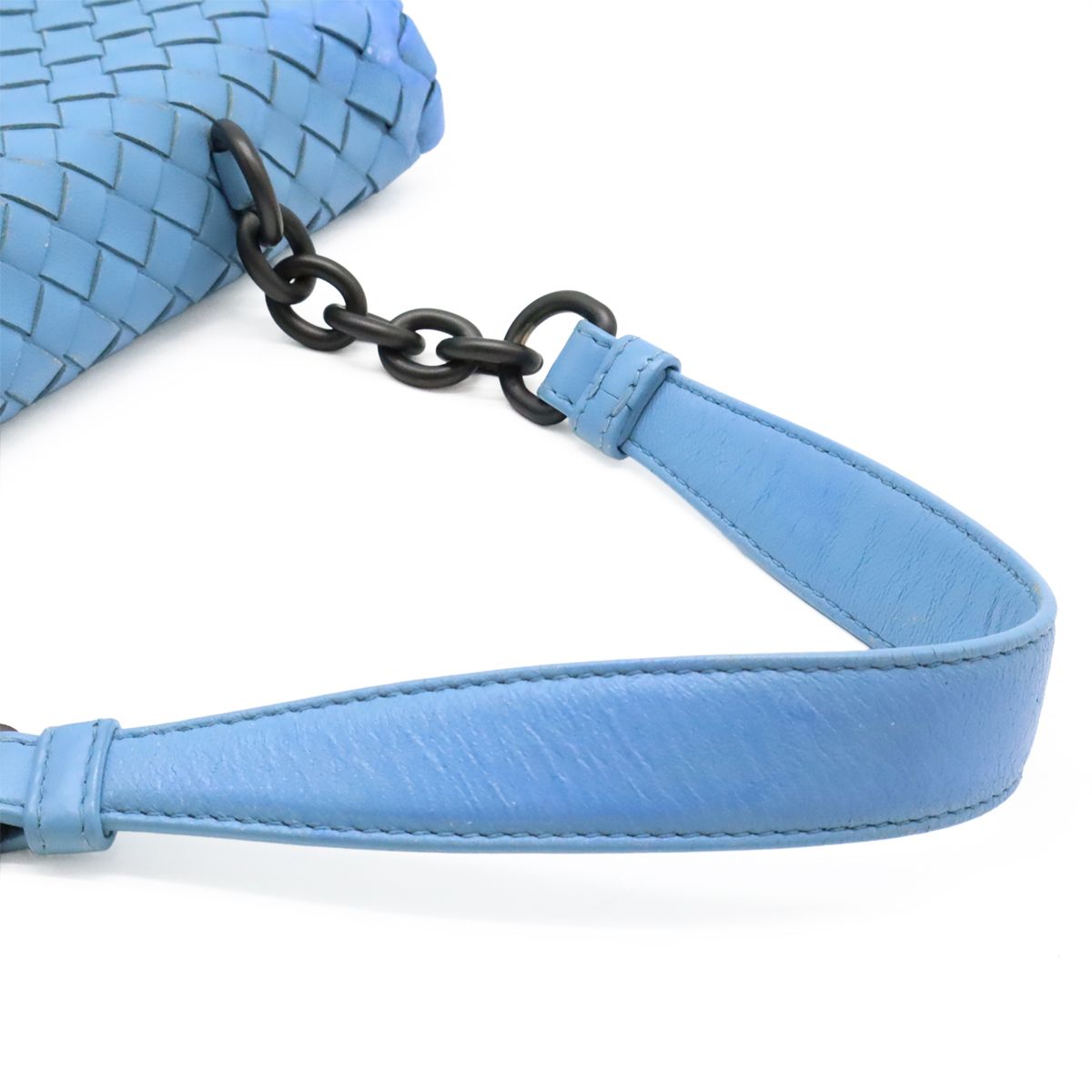 Bottega Veneta Olympia Chain Shoulder Bag Leather Light Blue — view 5