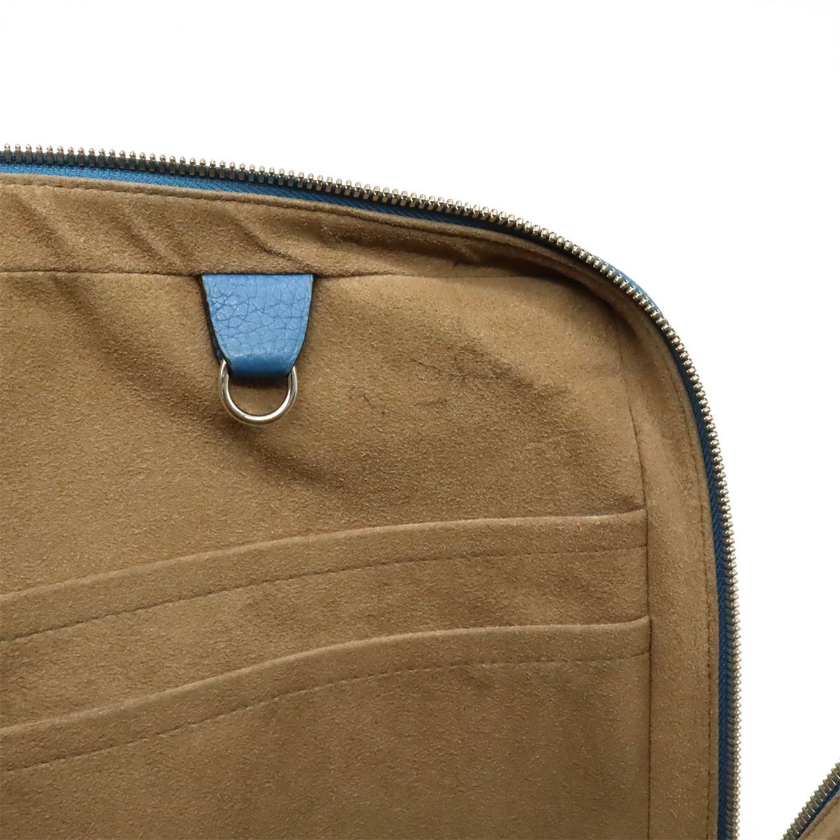 Louis Vuitton Pdv Porte Documents Voyage Briefcase Business Purse Leather Blue — view 8
