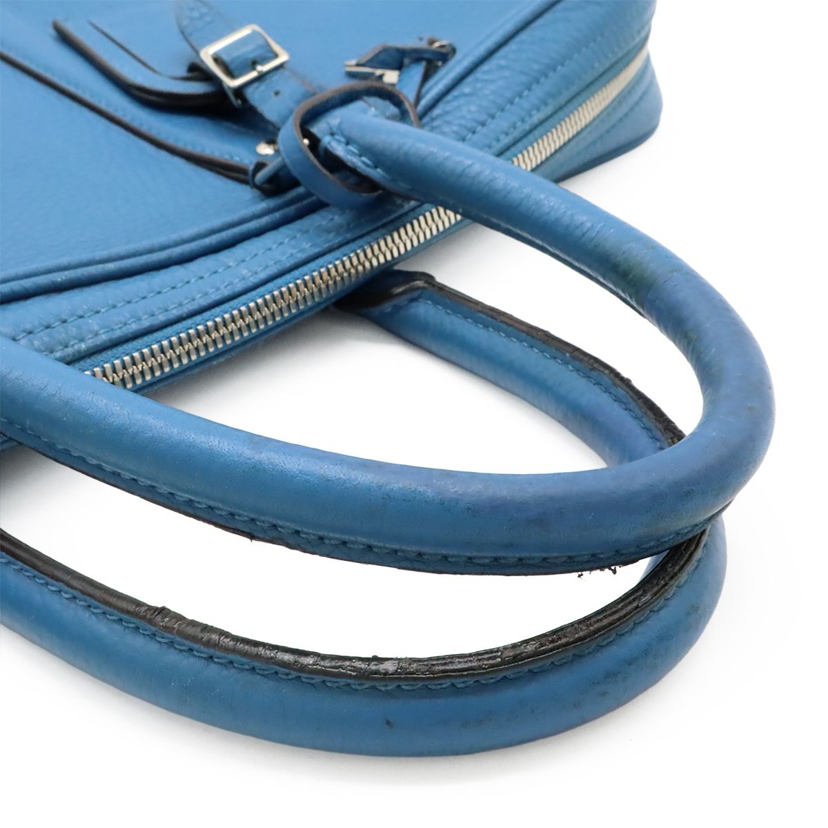 Louis Vuitton Pdv Porte Documents Voyage Briefcase Business Purse Leather Blue — view 4