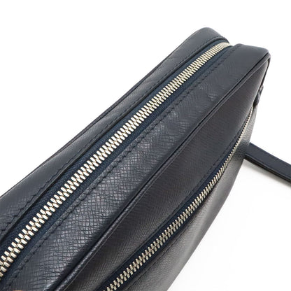 Louis Vuitton Taiga Pochette Kasai Clutch Handbag Blue Marine Navy — view 6