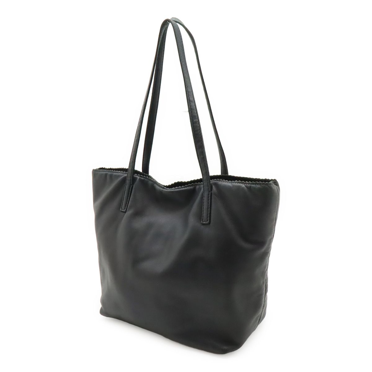 Loewe Anagram Fringe Tassel Tote Nappa Leather Black — view 2