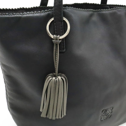Loewe Anagram Fringe Tassel Tote Nappa Leather Black — view 9