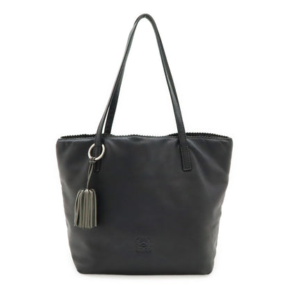 Loewe Anagram Fringe Tassel Tote Nappa Leather Black
