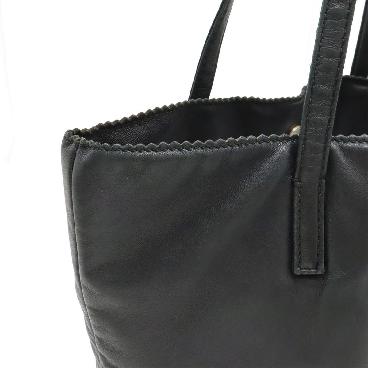Loewe Anagram Fringe Tassel Tote Nappa Leather Black — view 7