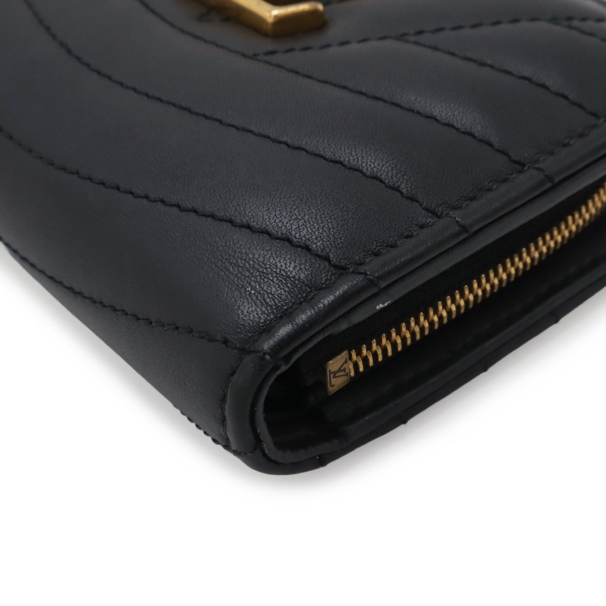 Louis Vuitton New Wave Gypt Compact Wallet Bifold Leather Noir Black — view 3