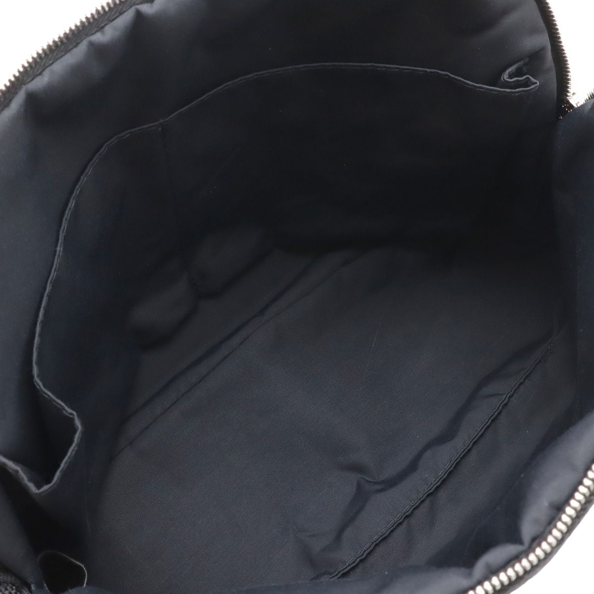 Hermes Bolide Pouch Series Makeup Cosmetic Multi Case Nylon Canvas Black Silver — view 6