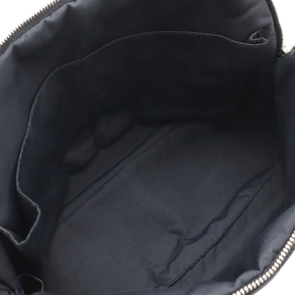Hermes Bolide Pouch Series Makeup Cosmetic Multi Case Nylon Canvas Black Silver — view 6
