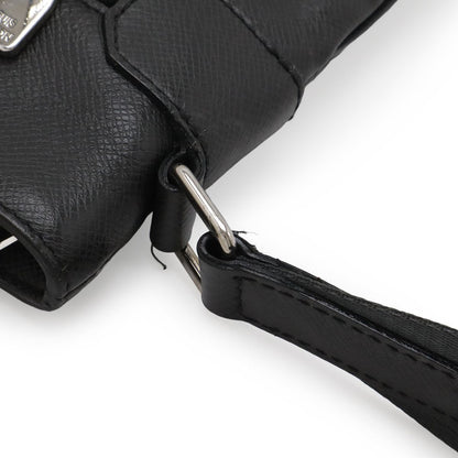 Louis Vuitton Taiga Sasha Shoulder Bag Crossbody Depth Leather Ardoise Black — view 6
