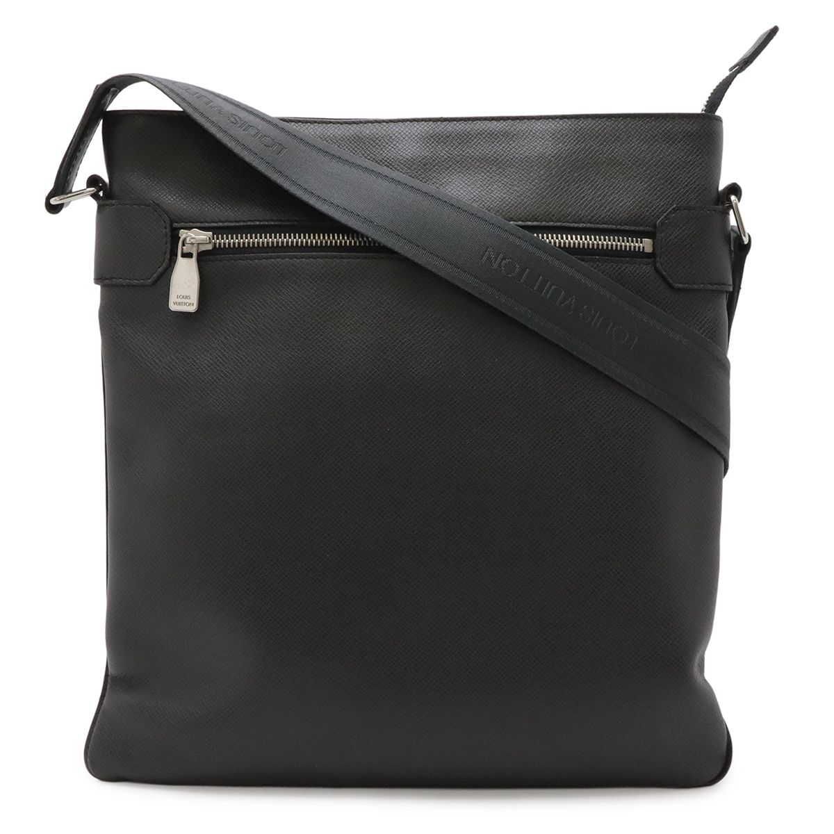 Louis Vuitton Taiga Sasha Shoulder Bag Crossbody Depth Leather Ardoise Black