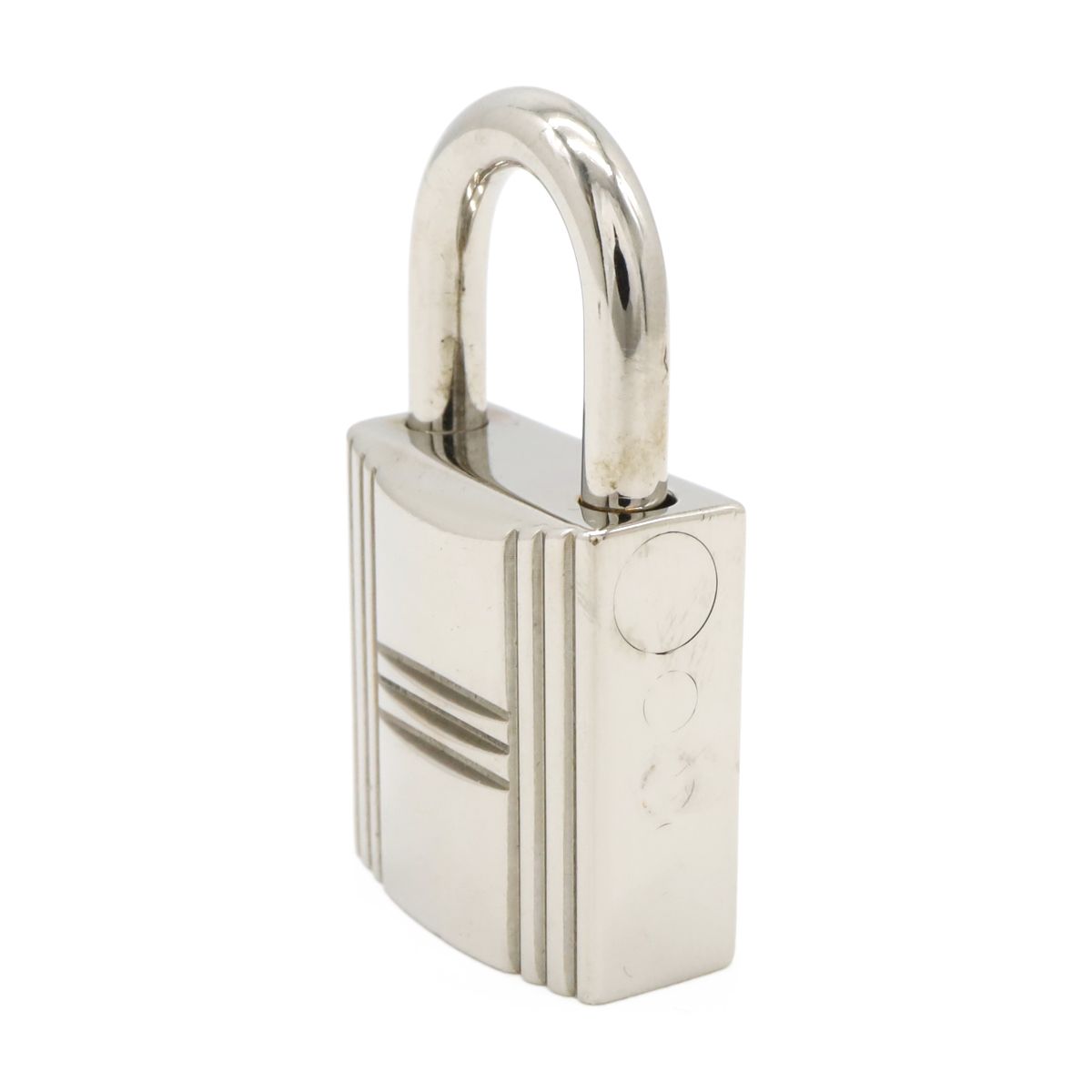 Hermes Cadena Padlock Key with Key Metal Silver — view 3