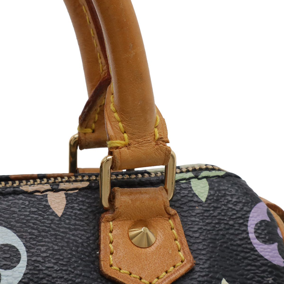 Louis Vuitton Monogram Multicolor Mini Speedy Mini Bag Pouch Case Noir Black — view 6