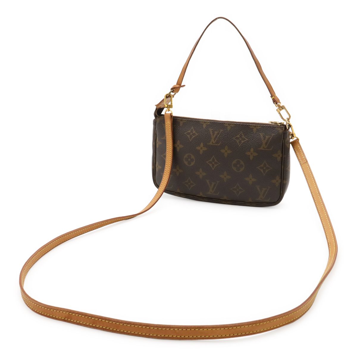 Louis Vuitton Monogram Pochette Pouch Handbag Party 2-Way — view 2