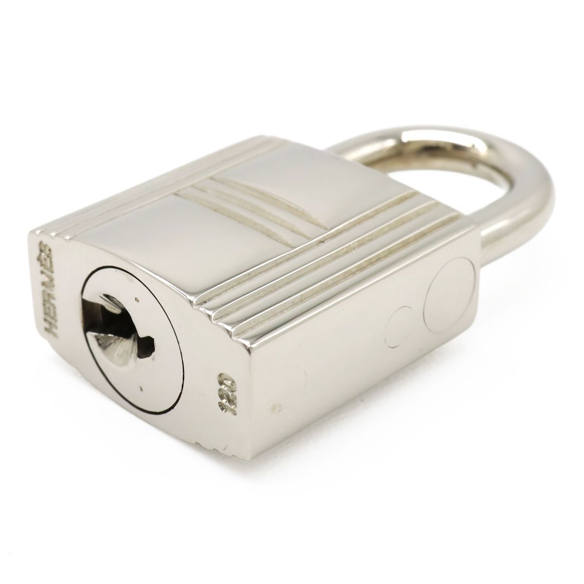 Hermes Cadena Padlock Key with Key Metal Silver — view 4