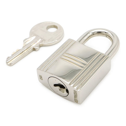 Hermes Cadena Padlock Key with Key Metal Silver