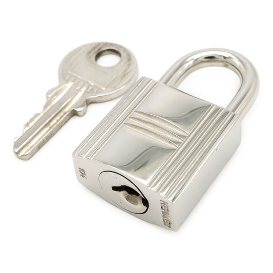 Hermes Cadena Padlock Key with Key Metal Silver