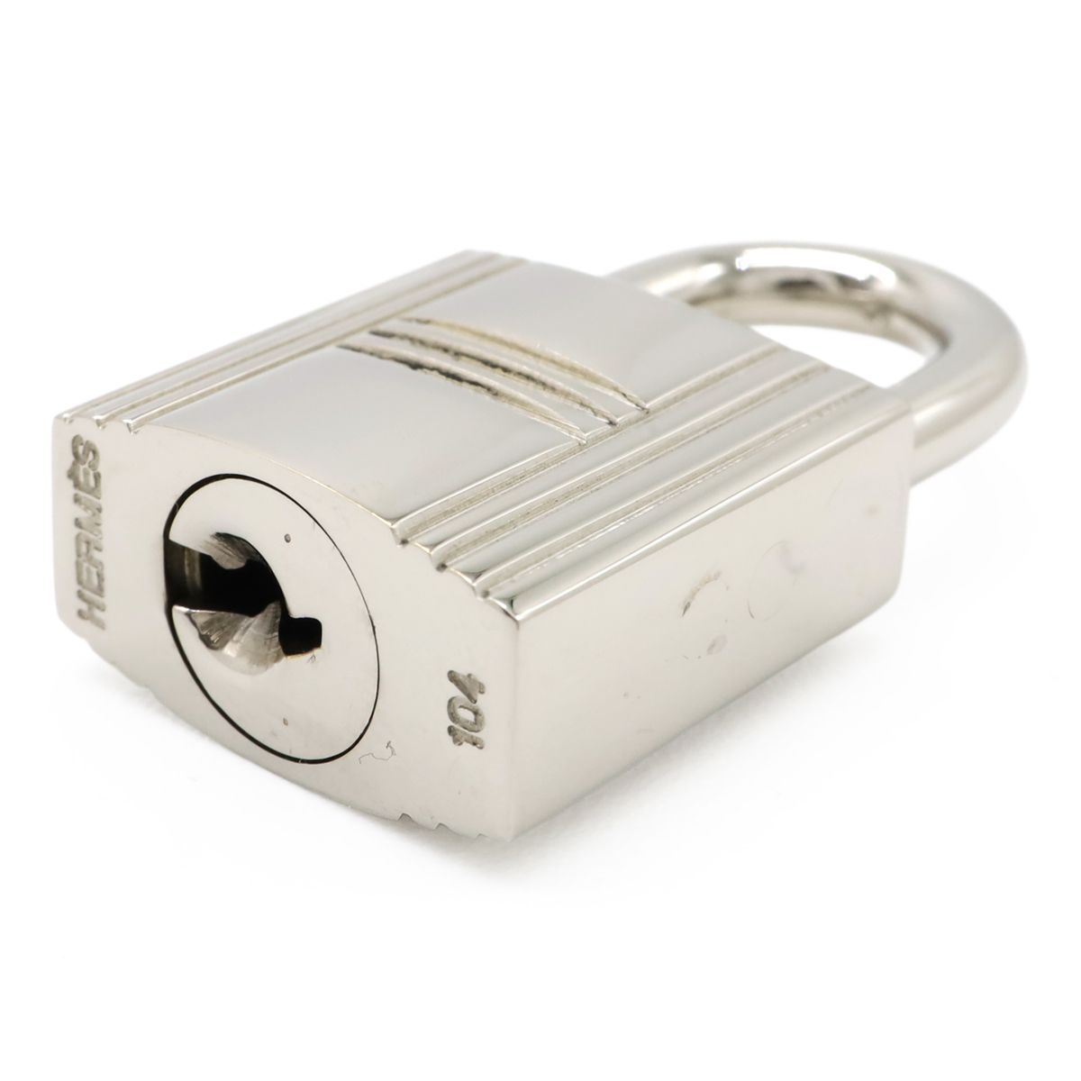 Hermes Cadena Padlock Key with Key Metal Silver — view 4