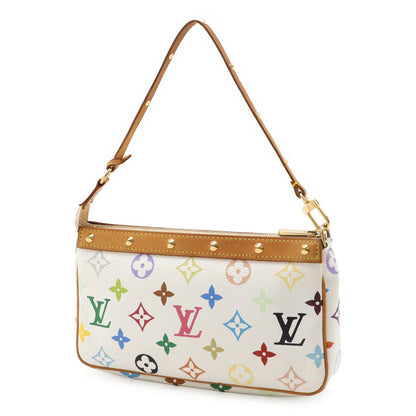 Louis Vuitton Monogram Multicolor Pochette Pouch Handbag Blanc White — view 2