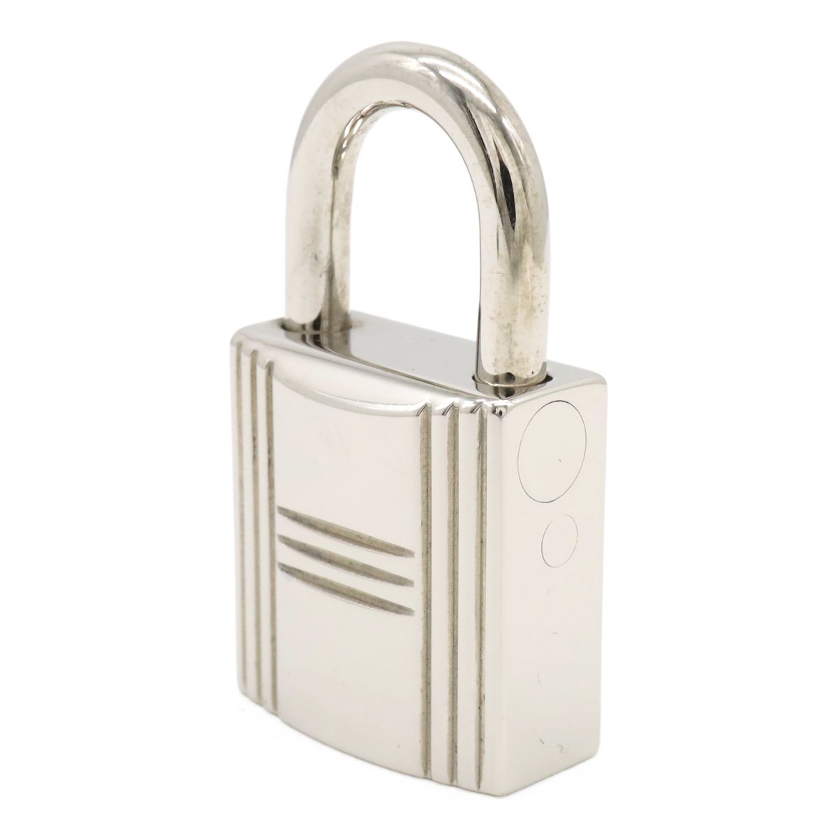 Hermes Cadena Padlock Key with Key Metal Silver — view 3