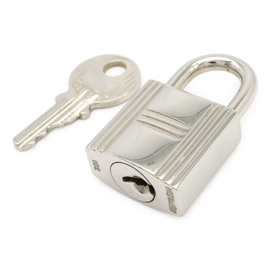 Hermes Cadena Padlock Key with Key Metal Silver