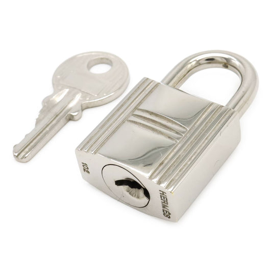 Hermes Cadena Padlock Key with Key Metal Silver
