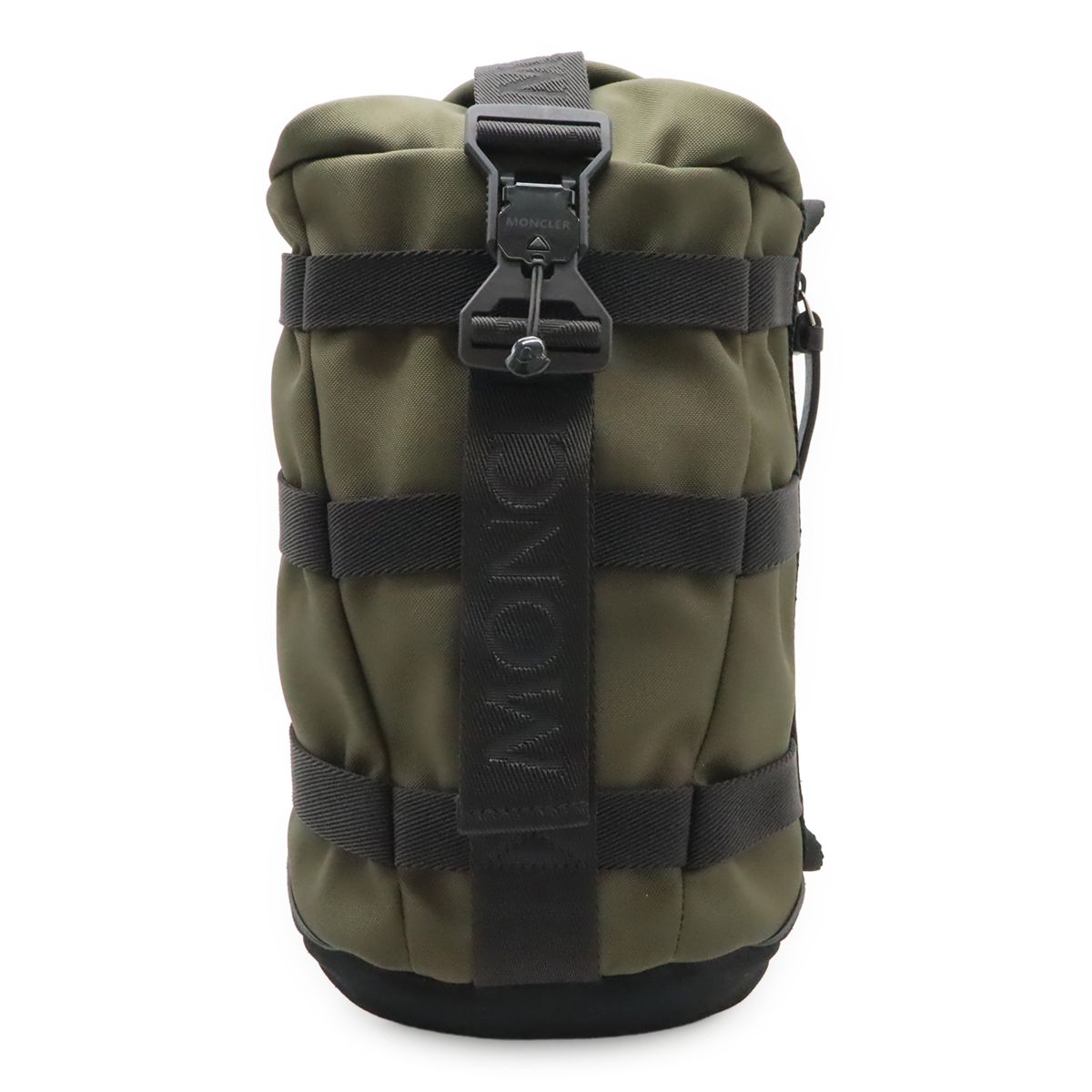Moncler Argens Mono Belt Bag Backpack Nylon Canvas Khaki Green Black