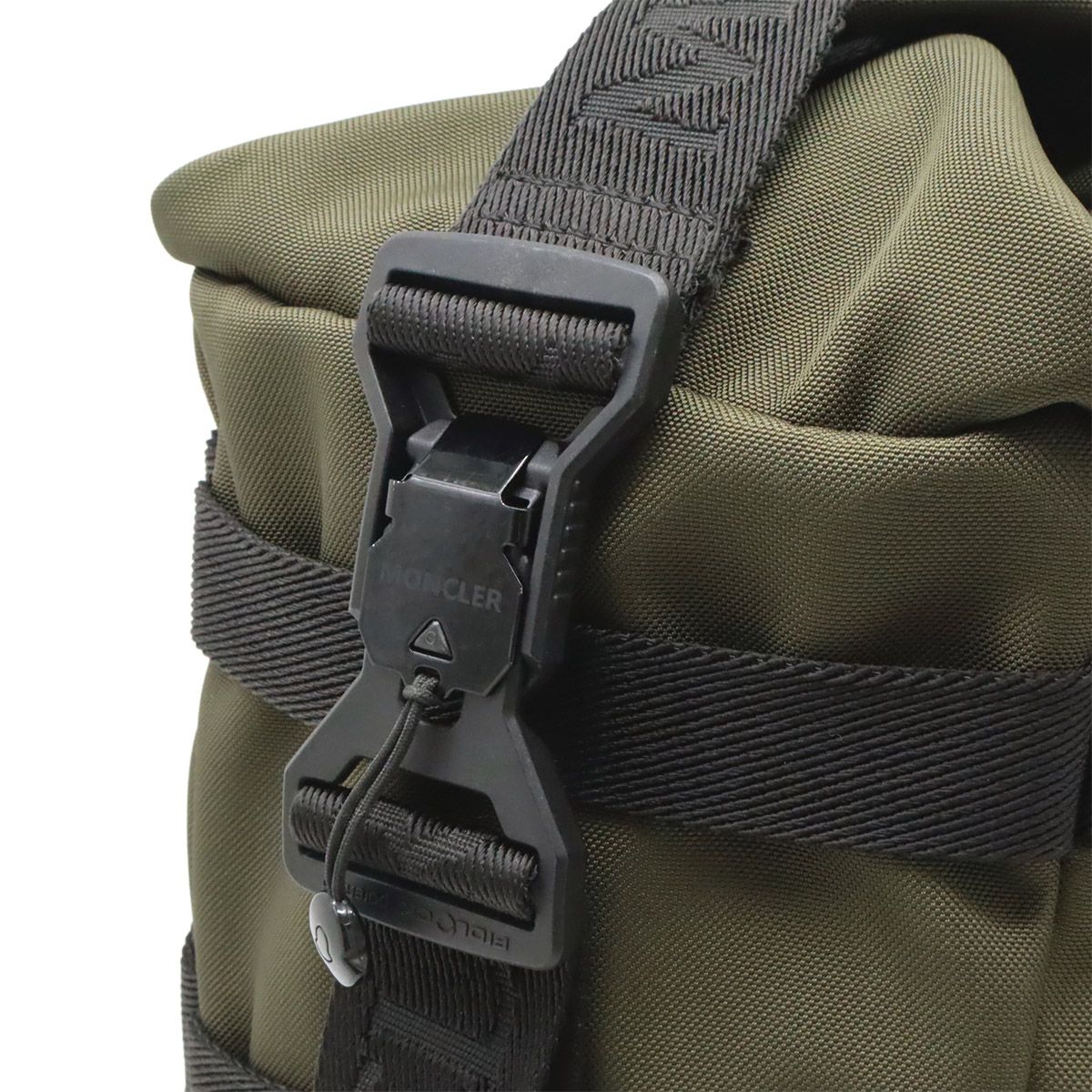 Moncler Argens Mono Belt Bag Backpack Nylon Canvas Khaki Green Black — view 6