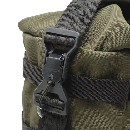 Moncler Argens Mono Belt Bag Backpack Nylon Canvas Khaki Green Black — view 6
