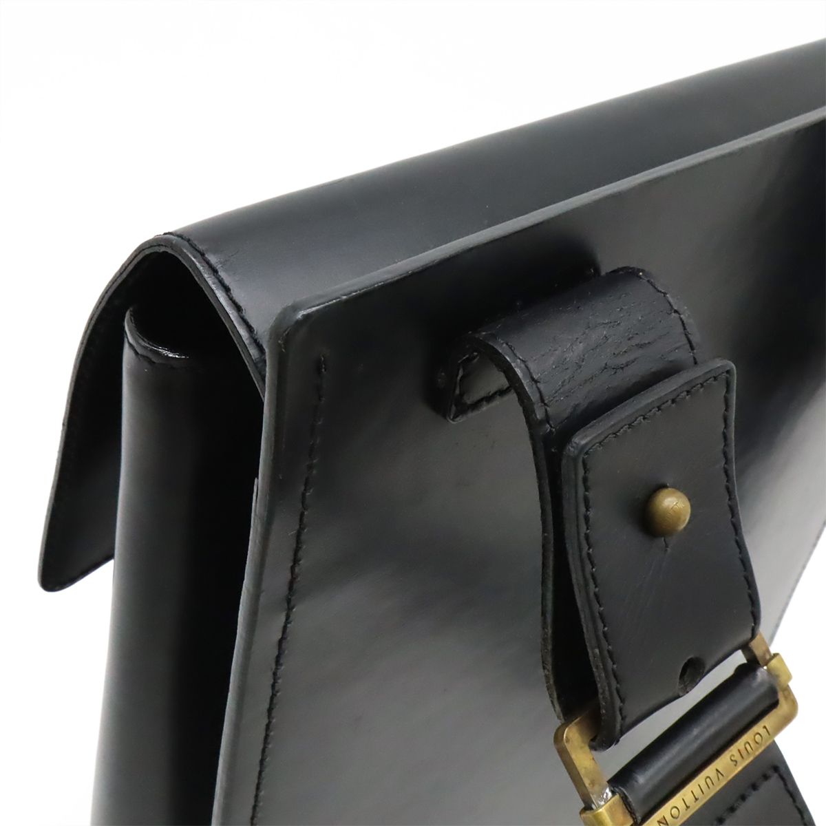 Louis Vuitton Liege Fantasan Shoulder Bag Crossbody Calfskin Leather Black — view 4