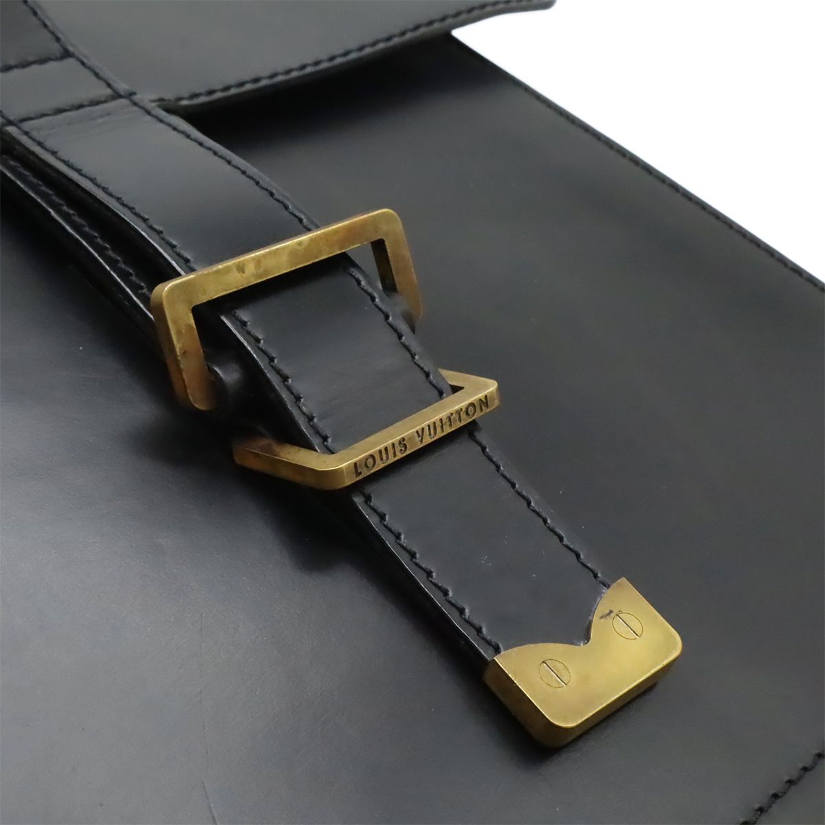 Louis Vuitton Liege Fantasan Shoulder Bag Crossbody Calfskin Leather Black — view 8