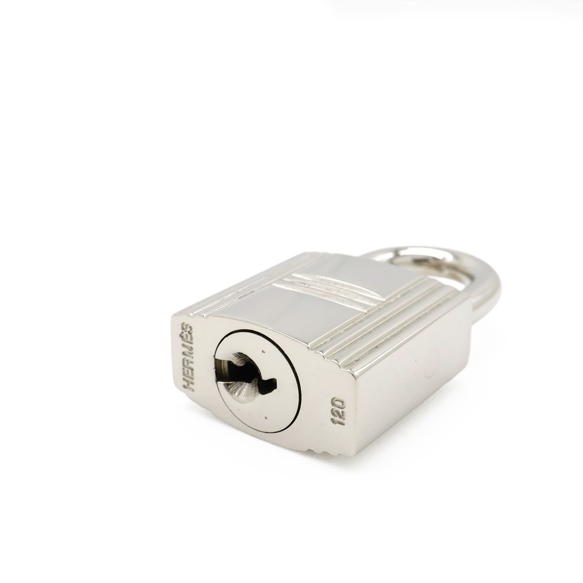 Hermes Cadena Padlock Key with Key Metal Silver — view 4