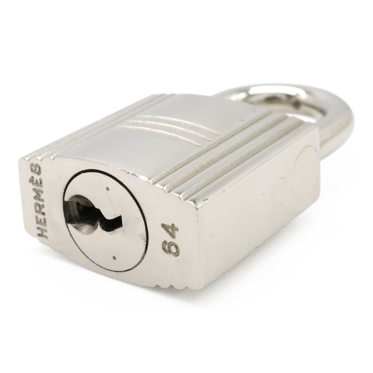 Hermes Cadena Padlock Key with Key Metal Silver — view 4