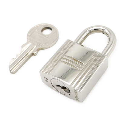 Hermes Cadena Padlock Key with Key Metal Silver